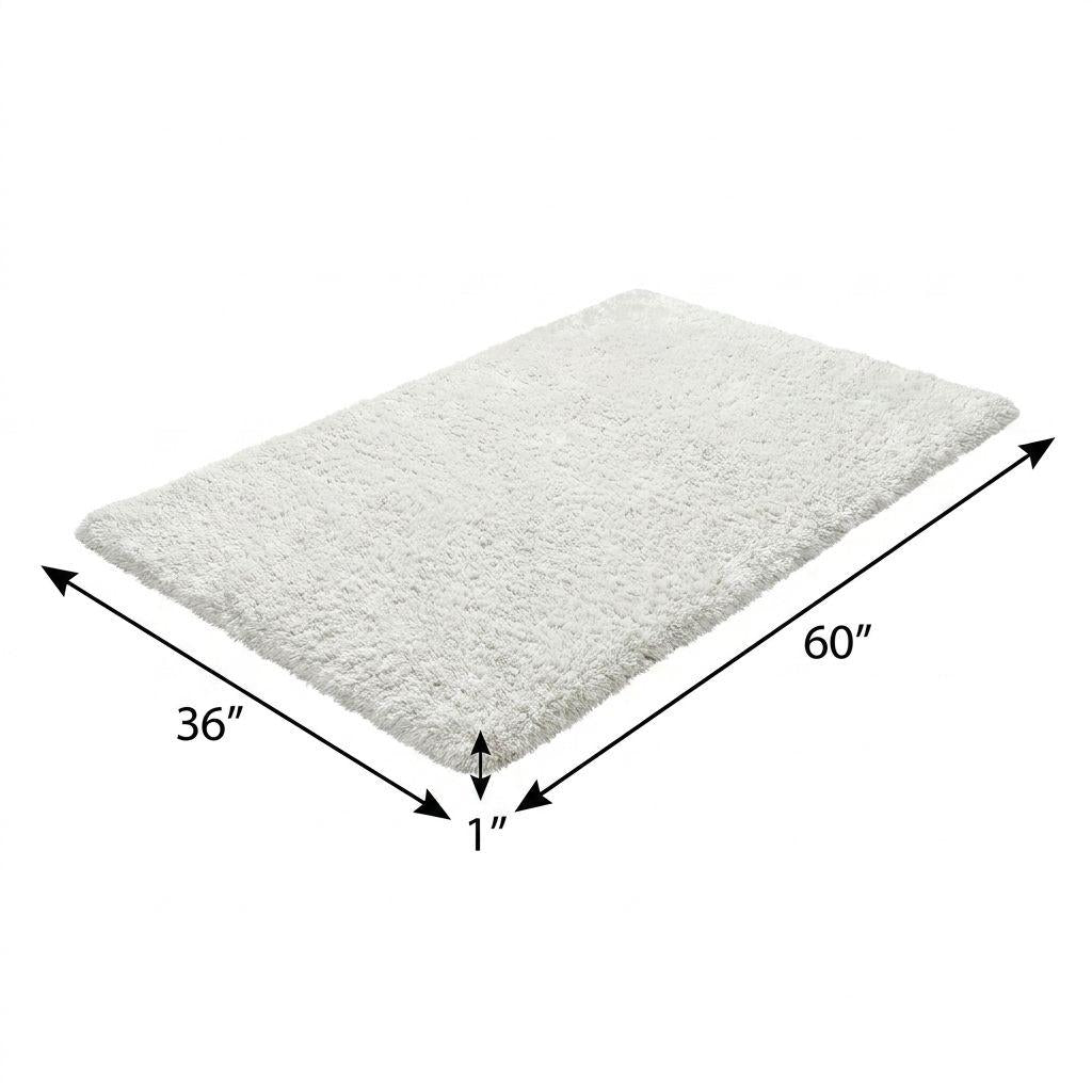 3' X 5' Beige And Ivory Abstract Shag Washable Area Rug With UV Protection - HomeRoots - Flyclothing LLC