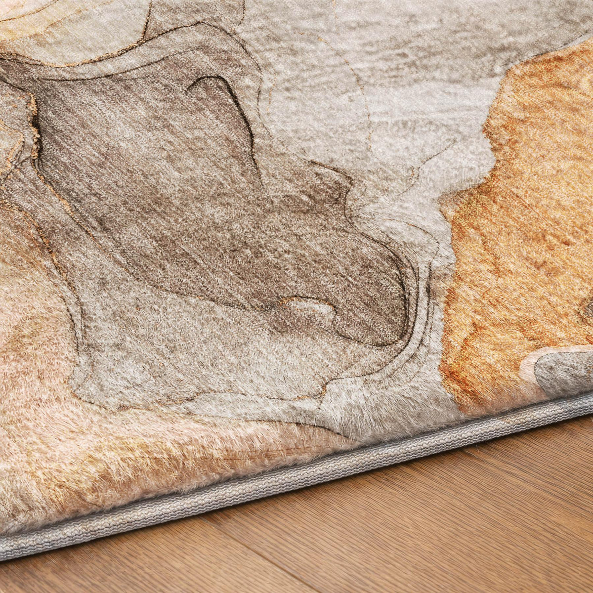 10' X 14' Orange And Peach Abstract Shag Washable Area Rug With UV Protection - HomeRoots - Flyclothing LLC