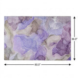 3' X 5' Purple And Lilac Abstract Shag Washable Area Rug With UV Protection - HomeRoots - Flyclothing LLC