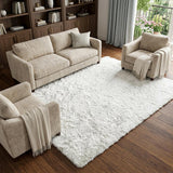 9' X 12' Beige And Ivory Abstract Shag Washable Area Rug With UV Protection - HomeRoots - Flyclothing LLC