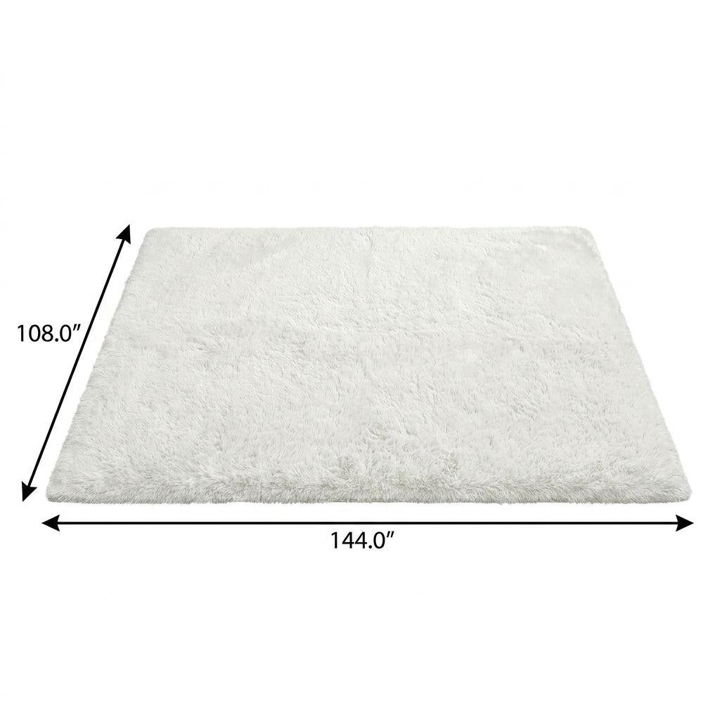 9' X 12' Beige And Ivory Abstract Shag Washable Area Rug With UV Protection - HomeRoots - Flyclothing LLC