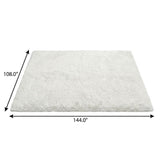 9' X 12' Beige And Ivory Abstract Shag Washable Area Rug With UV Protection - HomeRoots - Flyclothing LLC