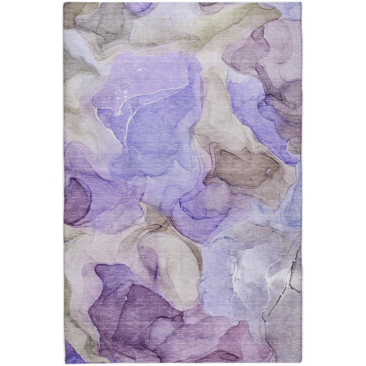 9' X 12' Purple And Lilac Abstract Shag Washable Area Rug With UV Protection - HomeRoots - Flyclothing LLC
