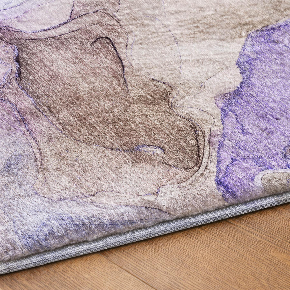 9' X 12' Purple And Lilac Abstract Shag Washable Area Rug With UV Protection - HomeRoots - Flyclothing LLC