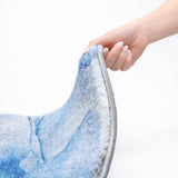 8' X 10' Blue And Denim Blue Abstract Shag Washable Area Rug With UV Protection - HomeRoots - Flyclothing LLC