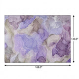 10' X 14' Purple And Lilac Abstract Shag Washable Area Rug With UV Protection - HomeRoots - Flyclothing LLC