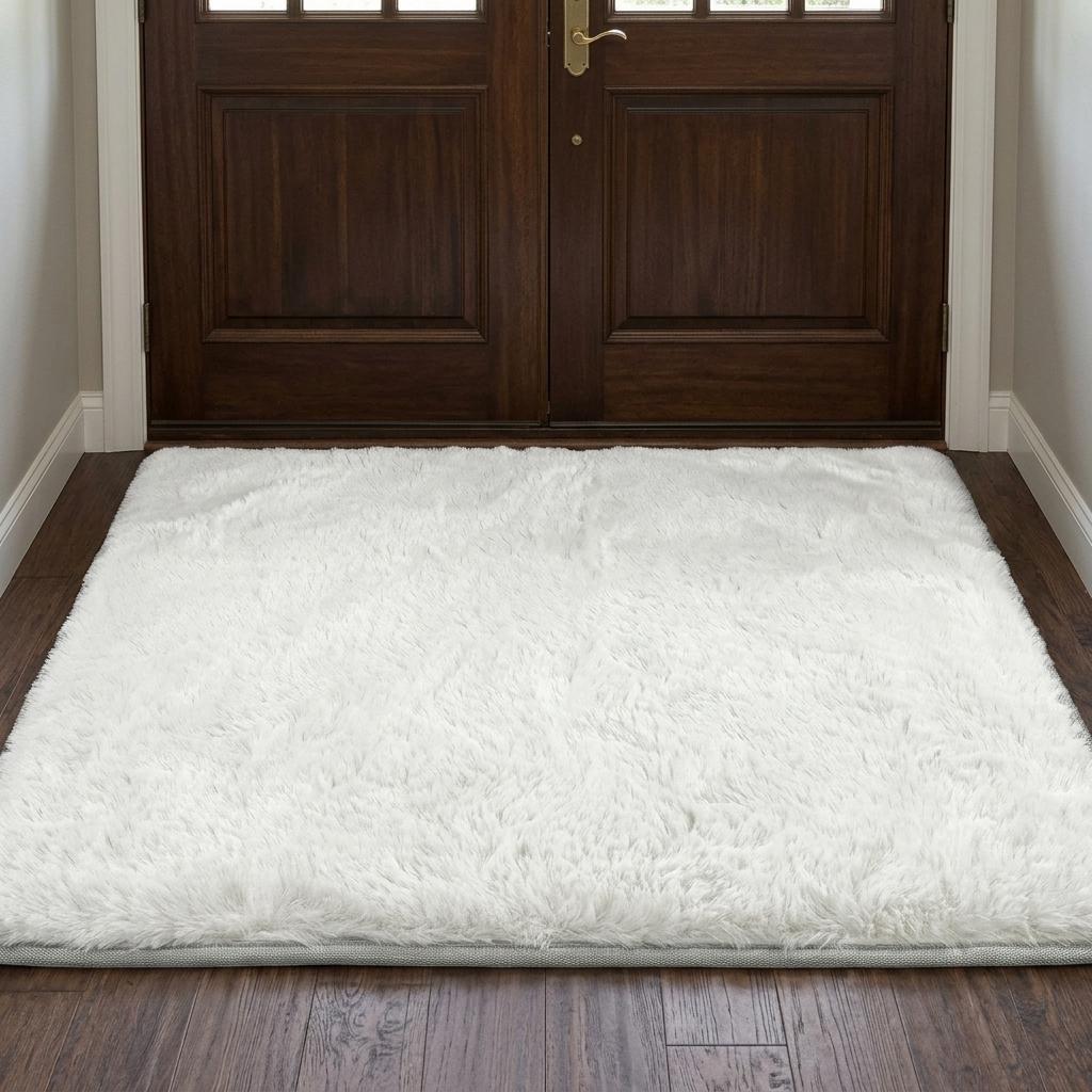 3' X 5' Green And Lime Green Abstract Shag Washable Area Rug With UV Protection - HomeRoots - Flyclothing LLC