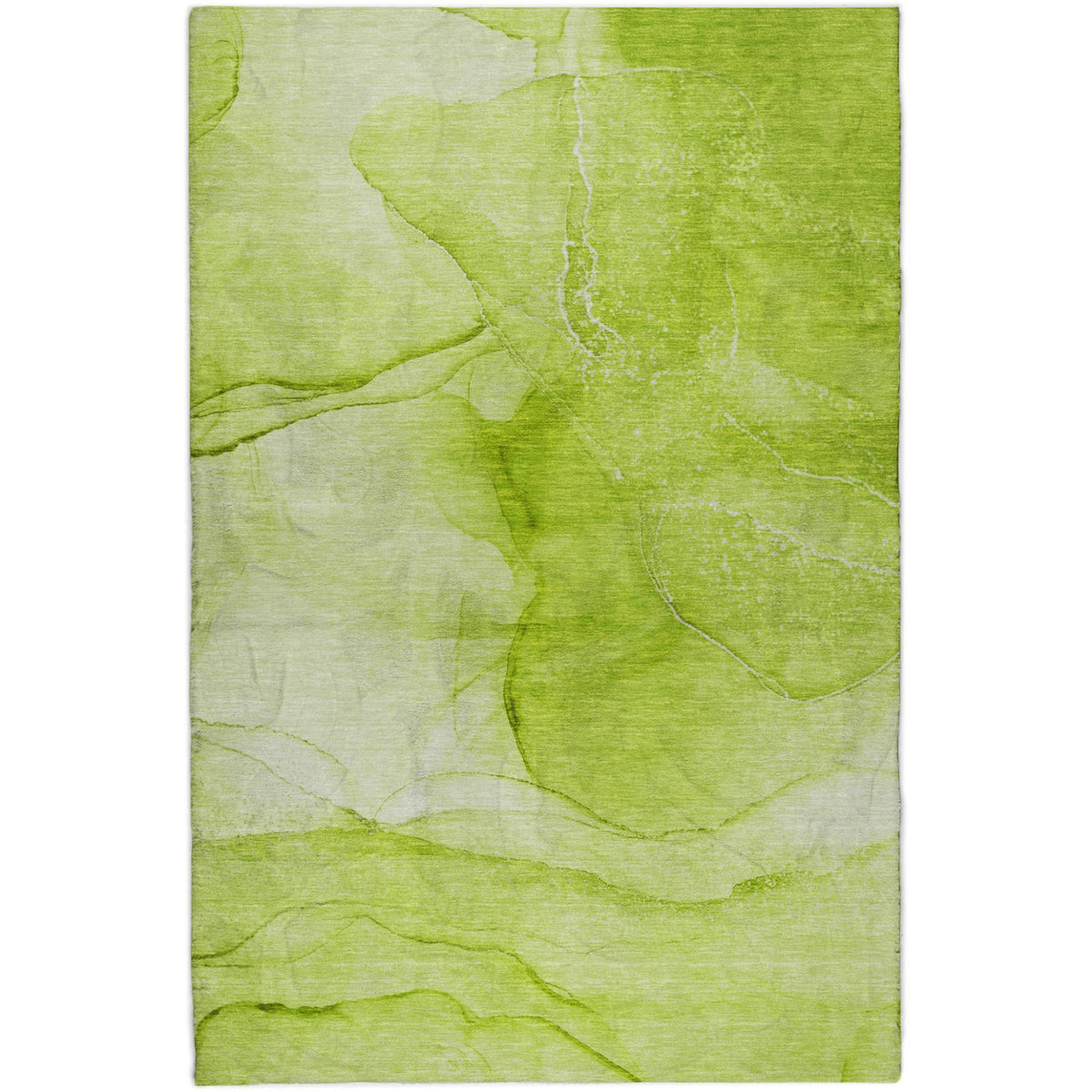 8' X 10' Green And Lime Green Abstract Shag Washable Area Rug With UV Protection - HomeRoots - Flyclothing LLC
