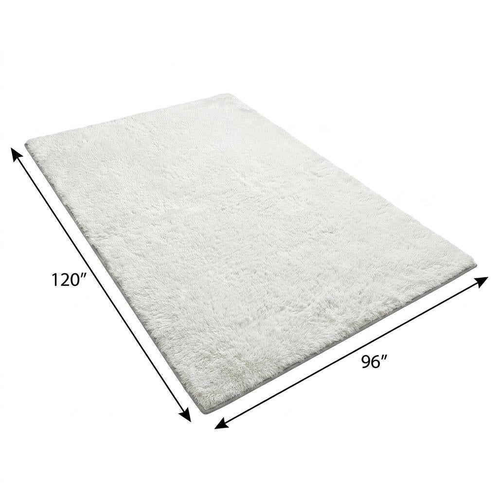 8' X 10' Green And Lime Green Abstract Shag Washable Area Rug With UV Protection - HomeRoots - Flyclothing LLC
