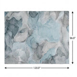 8' X 10' Teal And Gray Abstract Shag Washable Area Rug With UV Protection - HomeRoots - Flyclothing LLC