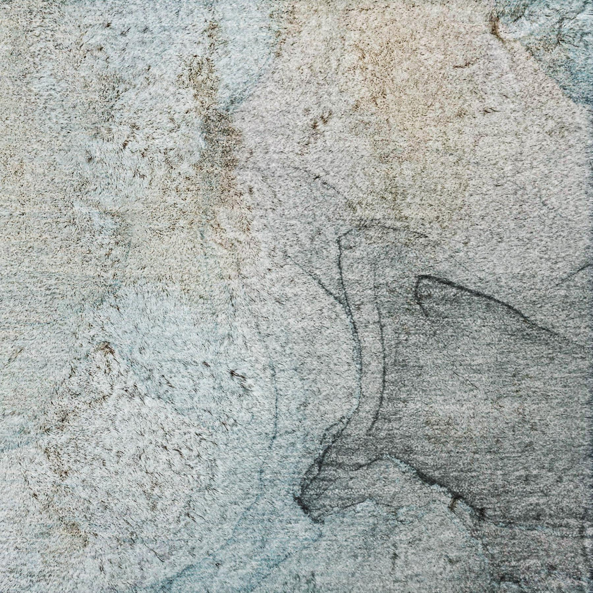10' X 14' Teal And Gray Abstract Shag Washable Area Rug With UV Protection - HomeRoots - Flyclothing LLC