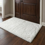 3' X 5' Yellow And Teal Abstract Shag Washable Area Rug With UV Protection - HomeRoots - Flyclothing LLC