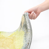 5' X 8' Yellow And Teal Abstract Shag Washable Area Rug With UV Protection - HomeRoots - Flyclothing LLC