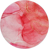 8' Pink And Blush Abstract Shag Washable Round Rug With UV Protection - HomeRoots - Flyclothing LLC
