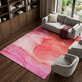 9' X 12' Pink And Blush Abstract Shag Washable Area Rug With UV Protection - HomeRoots - Flyclothing LLC