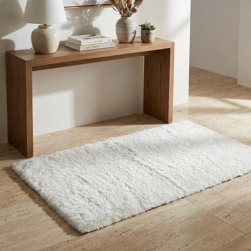 3' X 5' Teal And Ivory Abstract Shag Washable Area Rug With UV Protection - HomeRoots - Flyclothing LLC