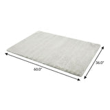 3' X 5' Teal And Ivory Abstract Shag Washable Area Rug With UV Protection - HomeRoots - Flyclothing LLC