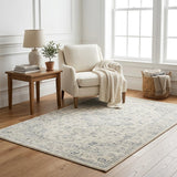 5' X 8' Teal And Ivory Abstract Shag Washable Area Rug With UV Protection - HomeRoots - Flyclothing LLC