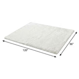 8' X 10' Teal And Ivory Abstract Shag Washable Area Rug With UV Protection - HomeRoots - Flyclothing LLC
