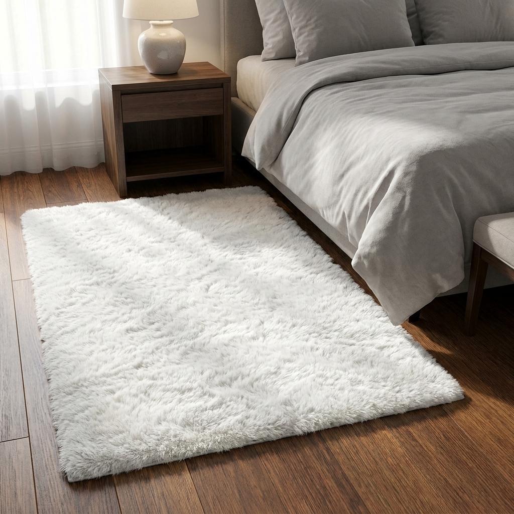 3' X 5' Gold And Ivory Abstract Shag Washable Area Rug With UV Protection - HomeRoots - Flyclothing LLC