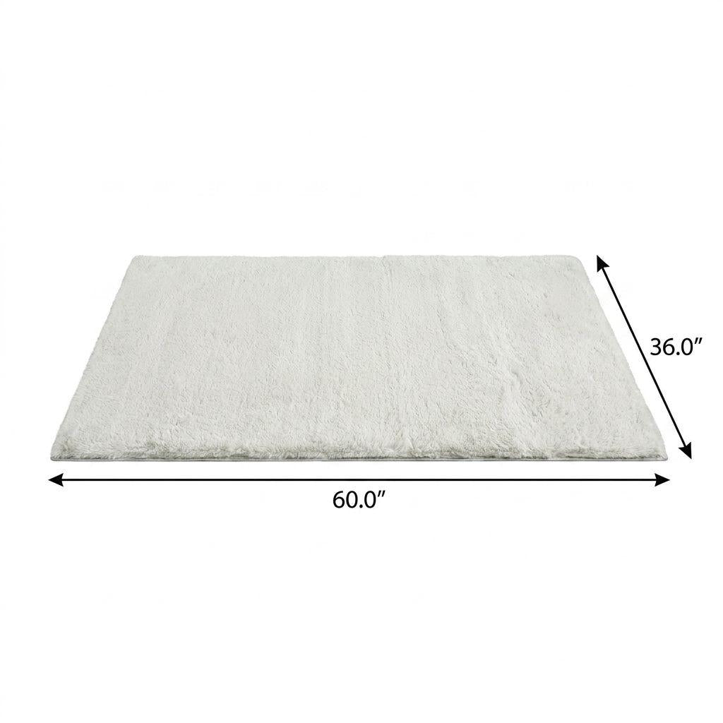 3' X 5' Gold And Ivory Abstract Shag Washable Area Rug With UV Protection - HomeRoots - Flyclothing LLC