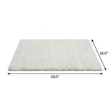 3' X 5' Gold And Ivory Abstract Shag Washable Area Rug With UV Protection - HomeRoots - Flyclothing LLC