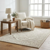 5' X 8' Gold And Ivory Abstract Shag Washable Area Rug With UV Protection - HomeRoots - Flyclothing LLC