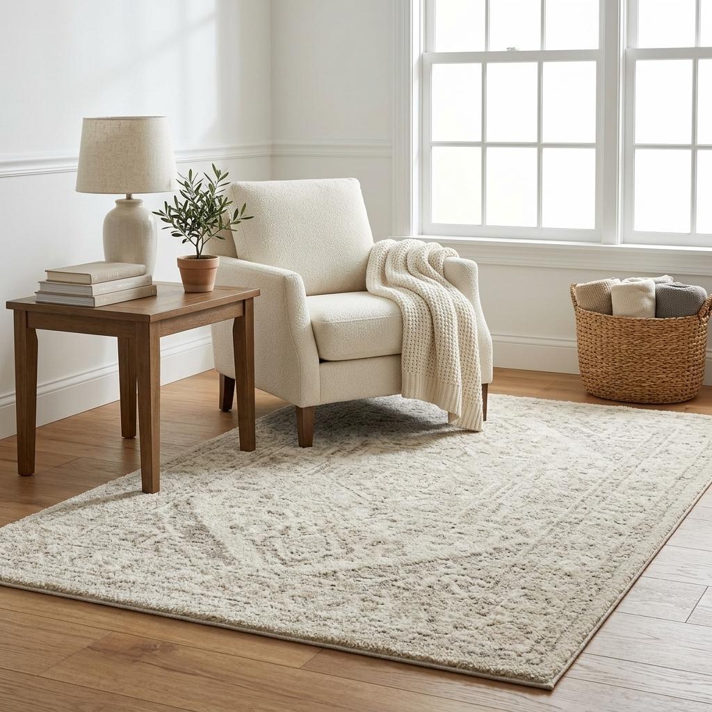 5' X 8' Gold And Ivory Abstract Shag Washable Area Rug With UV Protection - HomeRoots - Flyclothing LLC