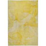 5' X 8' Gold And Ivory Abstract Shag Washable Area Rug With UV Protection - HomeRoots - Flyclothing LLC