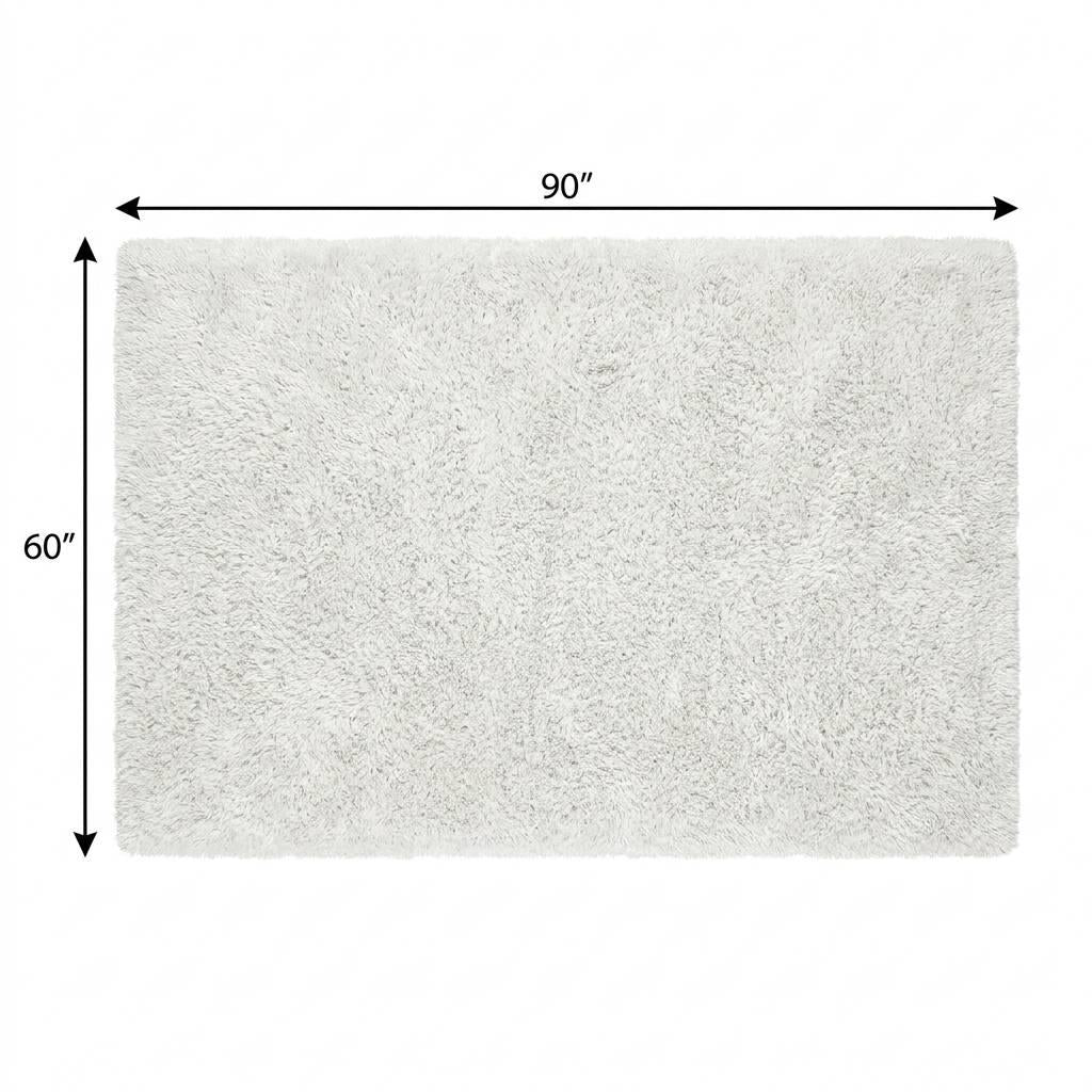 5' X 8' Gold And Ivory Abstract Shag Washable Area Rug With UV Protection - HomeRoots - Flyclothing LLC