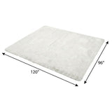 8' X 10' Gold And Ivory Abstract Shag Washable Area Rug With UV Protection - HomeRoots - Flyclothing LLC