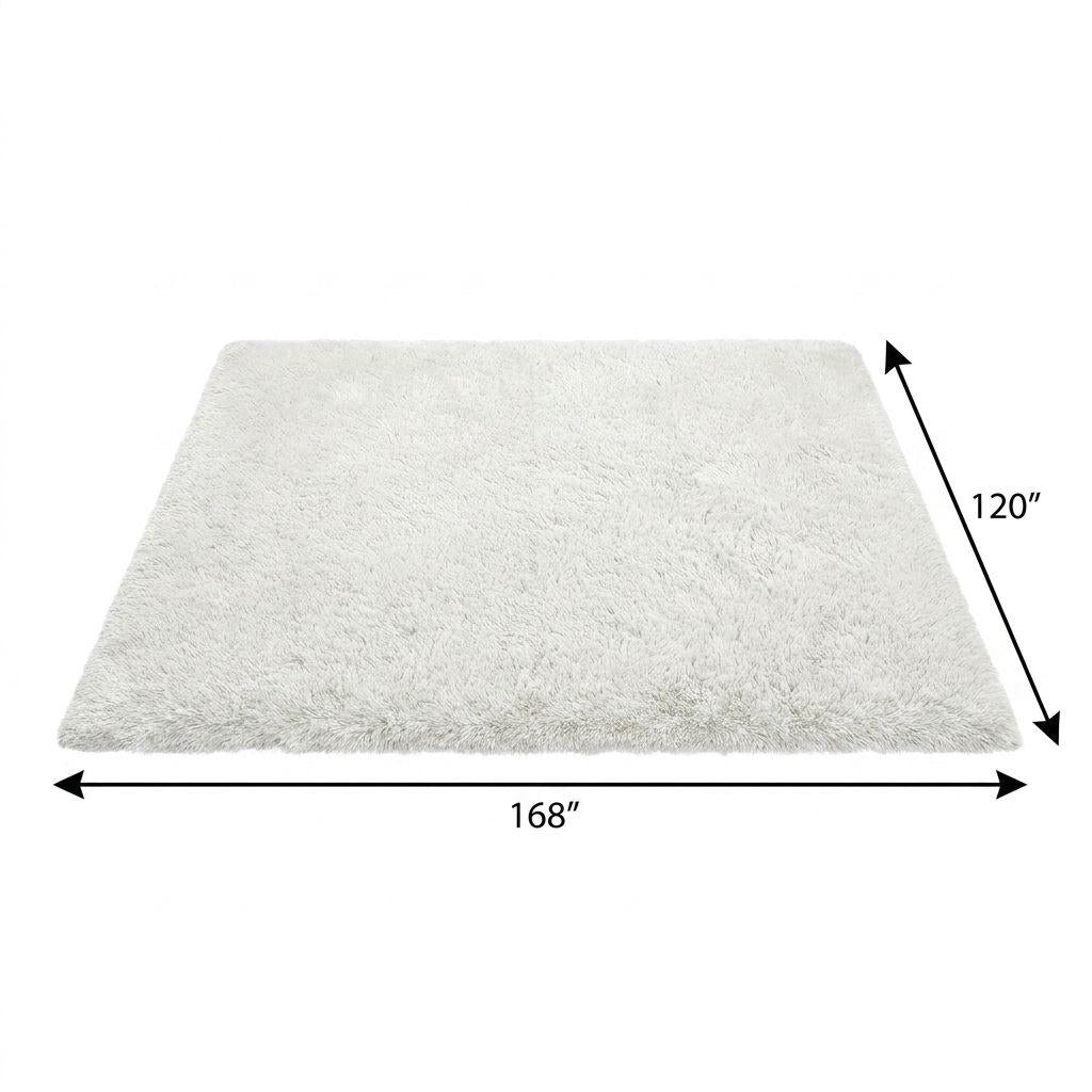 10' X 14' Gold And Ivory Abstract Shag Washable Area Rug With UV Protection - HomeRoots - Flyclothing LLC