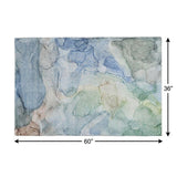 3' X 5' Blue And Teal Abstract Shag Washable Area Rug With UV Protection - HomeRoots - Flyclothing LLC