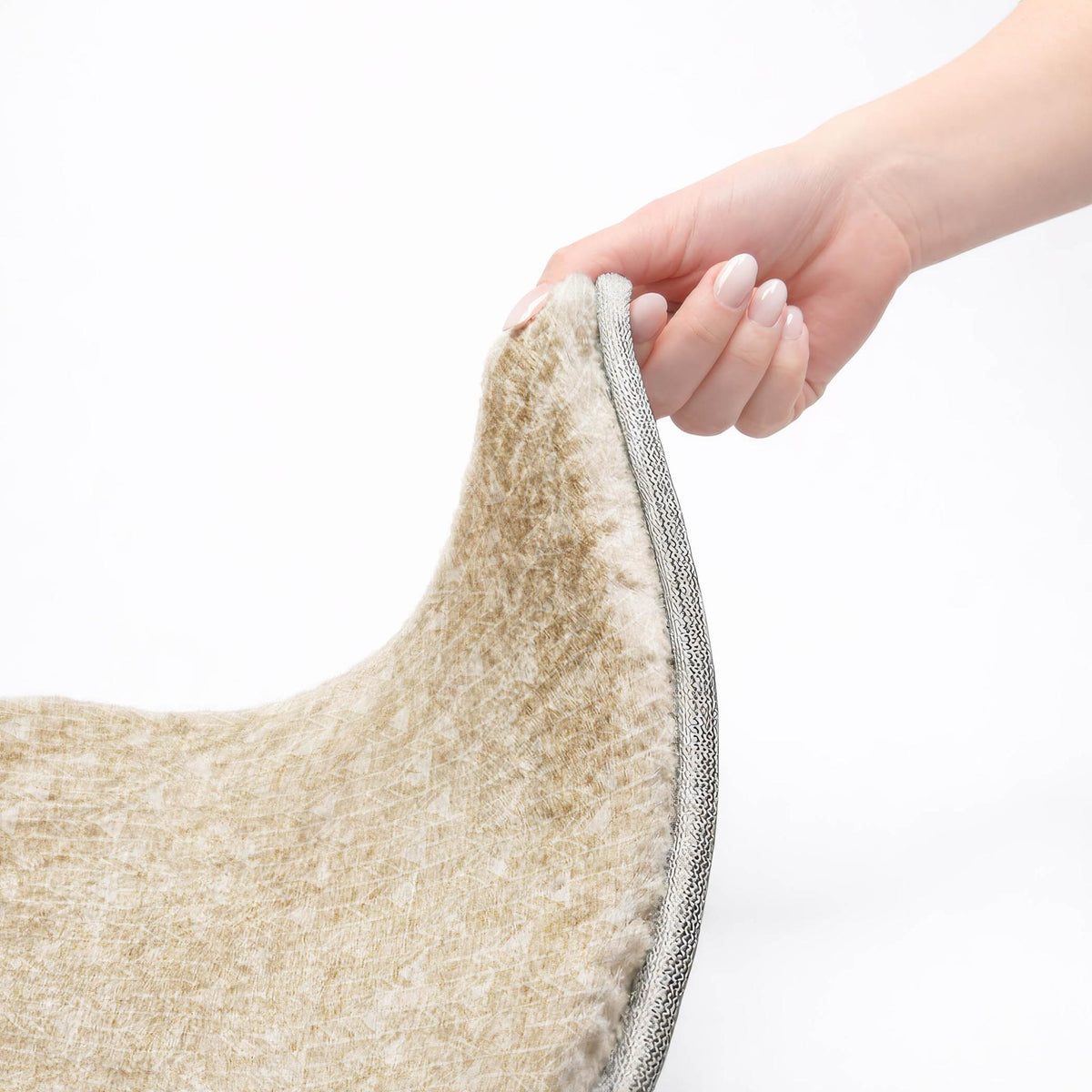 5' X 8' Beige And Taupe Geometric Shag Washable Area Rug With UV Protection - HomeRoots - Flyclothing LLC