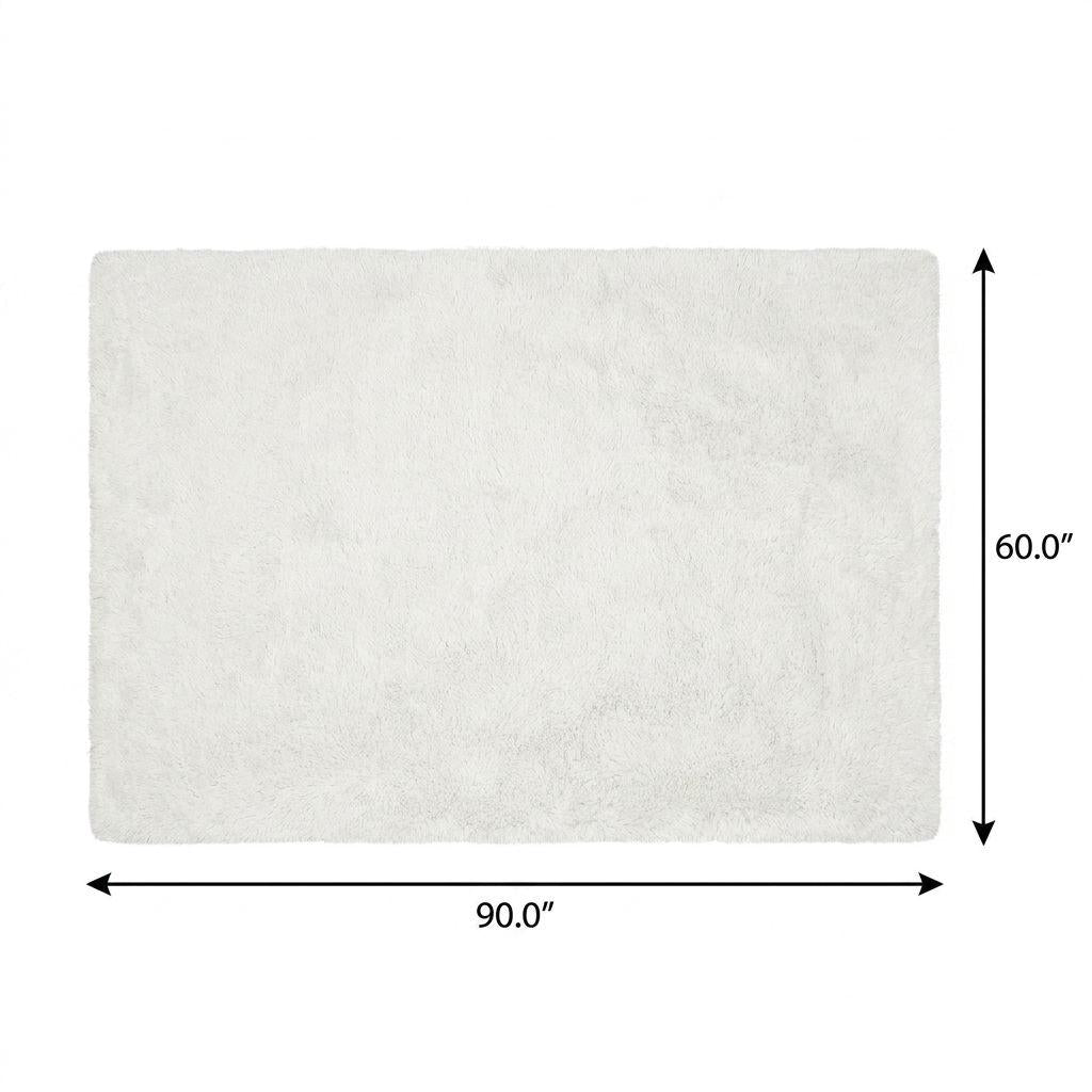 5' X 8' Beige And Taupe Geometric Shag Washable Area Rug With UV Protection - HomeRoots - Flyclothing LLC