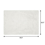 5' X 8' Beige And Taupe Geometric Shag Washable Area Rug With UV Protection - HomeRoots - Flyclothing LLC