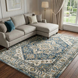 8' X 10' Beige And Taupe Geometric Shag Washable Area Rug With UV Protection - HomeRoots - Flyclothing LLC