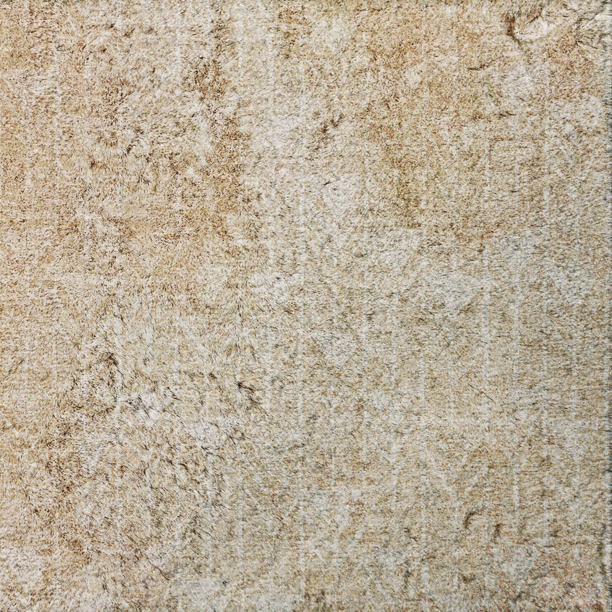 8' X 10' Beige And Taupe Geometric Shag Washable Area Rug With UV Protection - HomeRoots - Flyclothing LLC
