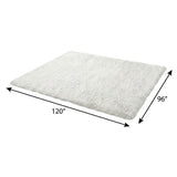 8' X 10' Beige And Taupe Geometric Shag Washable Area Rug With UV Protection - HomeRoots - Flyclothing LLC