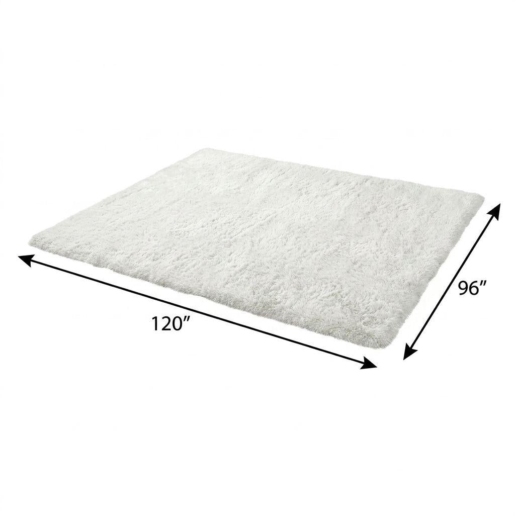 8' X 10' Beige And Taupe Geometric Shag Washable Area Rug With UV Protection - HomeRoots - Flyclothing LLC