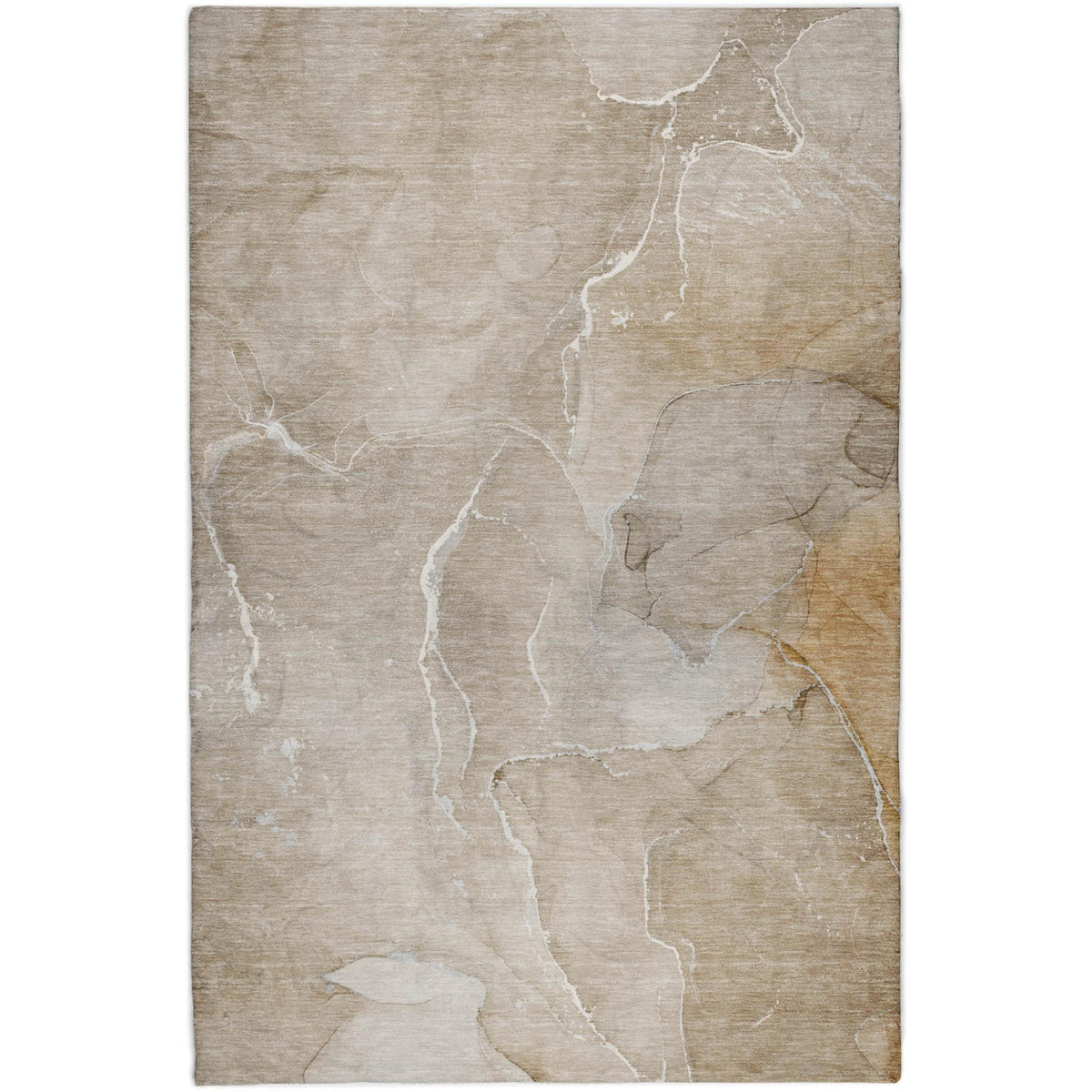 8' X 10' Beige And Taupe Abstract Shag Washable Area Rug With UV Protection - HomeRoots - Flyclothing LLC