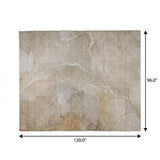 8' X 10' Beige And Taupe Abstract Shag Washable Area Rug With UV Protection - HomeRoots - Flyclothing LLC