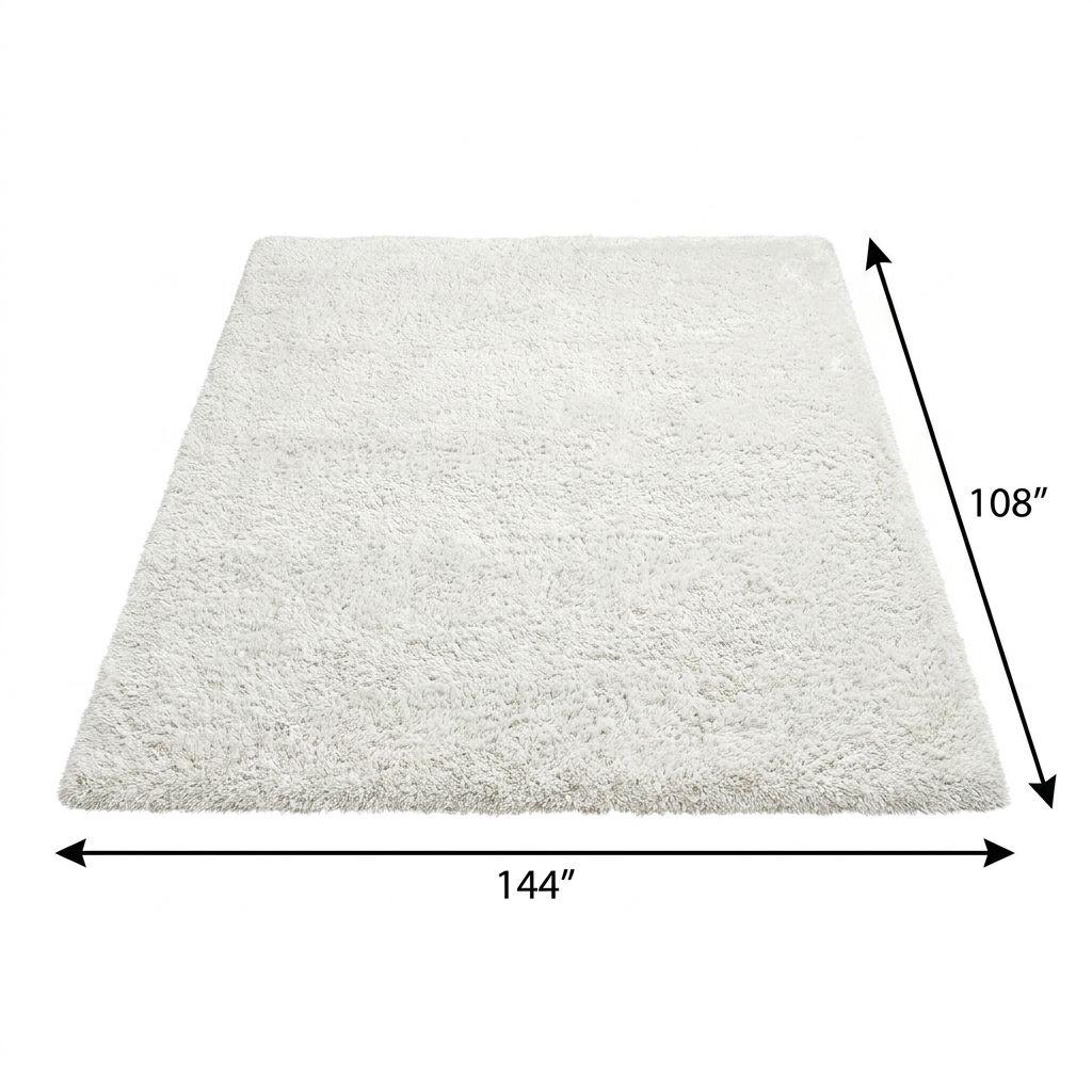 9' X 12' Beige And Taupe Geometric Shag Washable Area Rug With UV Protection - HomeRoots - Flyclothing LLC