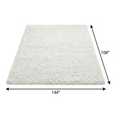 9' X 12' Beige And Taupe Geometric Shag Washable Area Rug With UV Protection - HomeRoots - Flyclothing LLC
