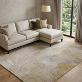 10' X 14' Beige And Taupe Abstract Shag Washable Area Rug With UV Protection - HomeRoots - Flyclothing LLC