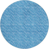 8' Blue And Denim Blue Geometric Shag Washable Round Rug With UV Protection - HomeRoots - Flyclothing LLC