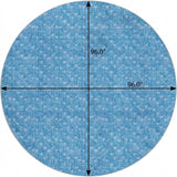 8' Blue And Denim Blue Geometric Shag Washable Round Rug With UV Protection - HomeRoots - Flyclothing LLC