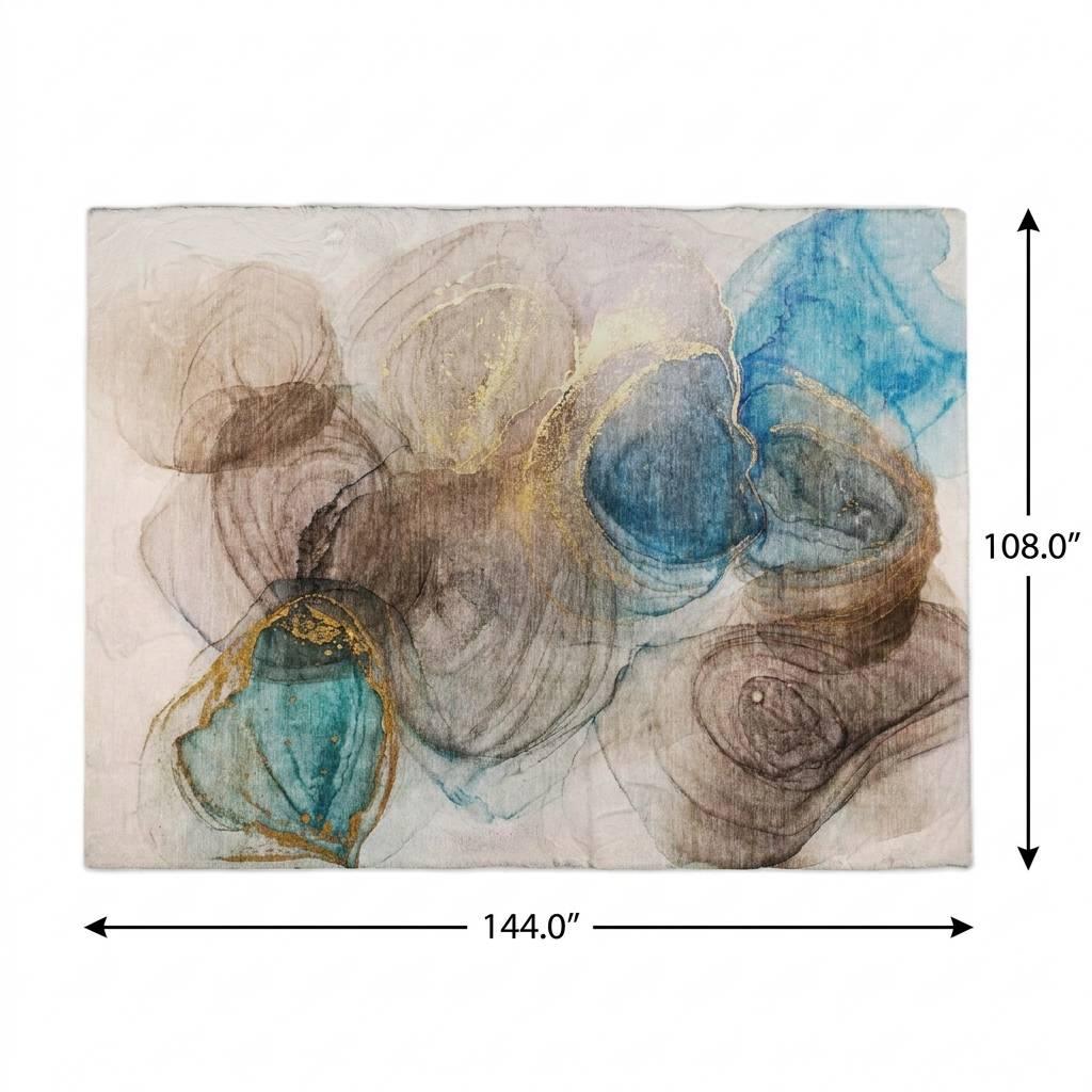 9' X 12' Beige And Brown Abstract Shag Washable Area Rug With UV Protection - HomeRoots - Flyclothing LLC