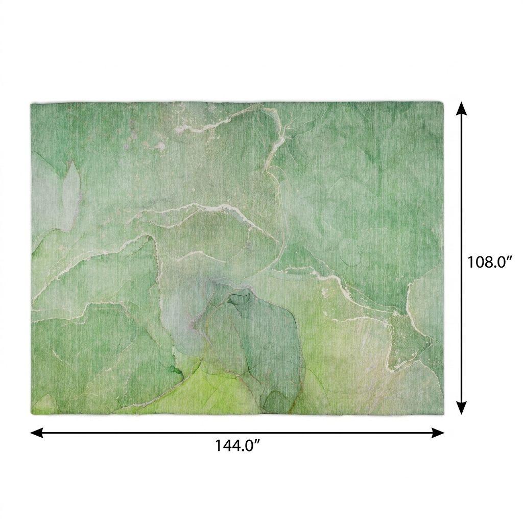 9' X 12' Green And Teal Abstract Shag Washable Area Rug With UV Protection - HomeRoots - Flyclothing LLC