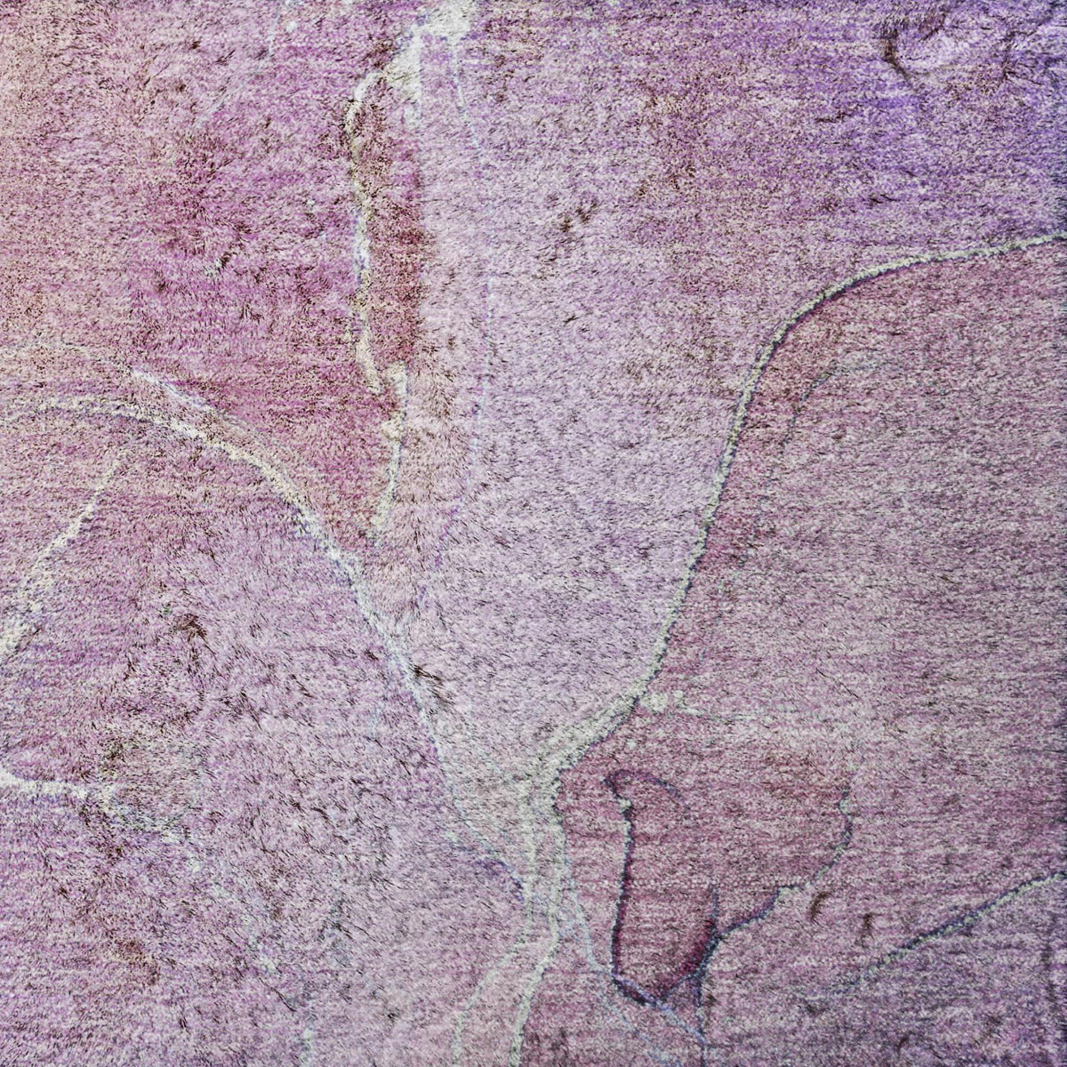 5' X 8' Purple And Lavender Abstract Shag Washable Area Rug With UV Protection - HomeRoots - Flyclothing LLC
